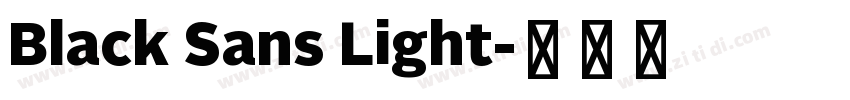 Black Sans Light字体转换